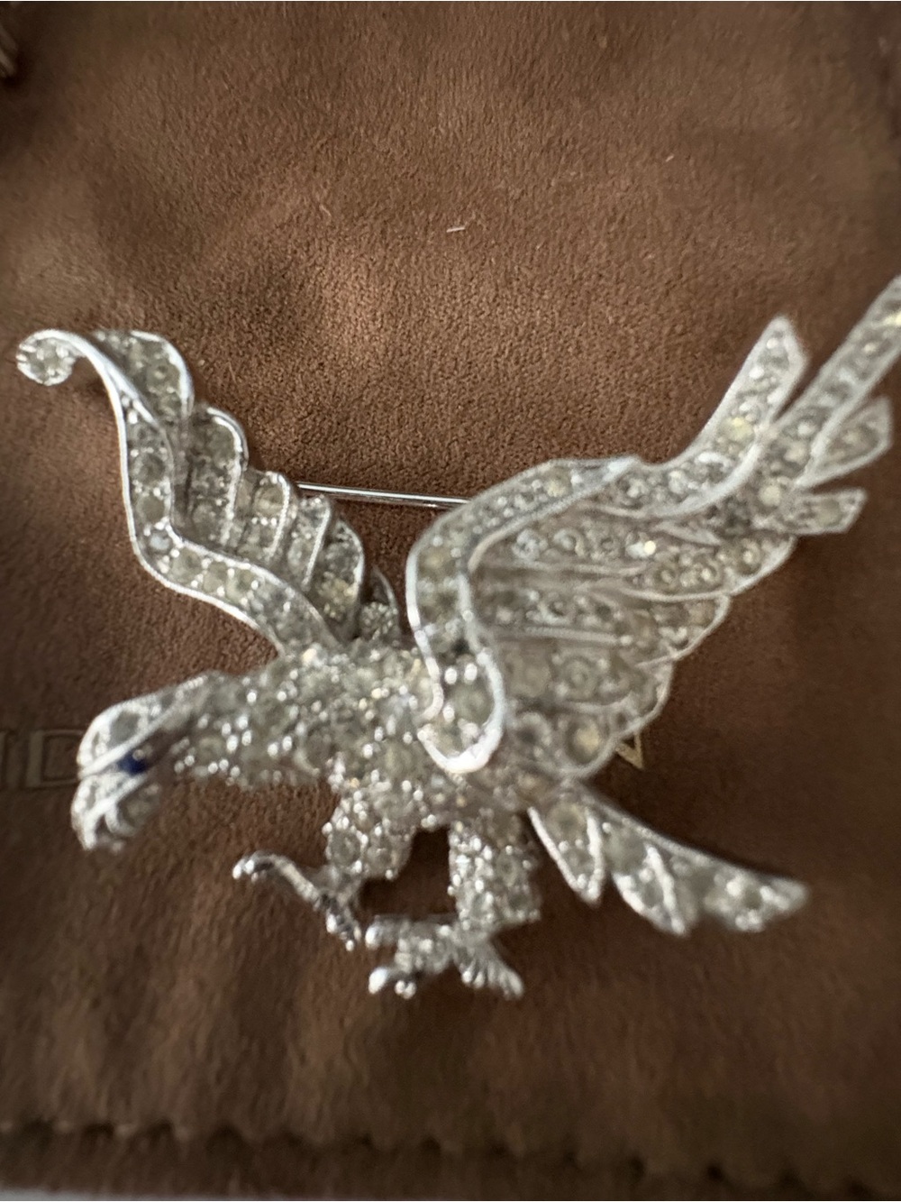 KRAMER NEW YORK Crystal Pave Eagle Brooch